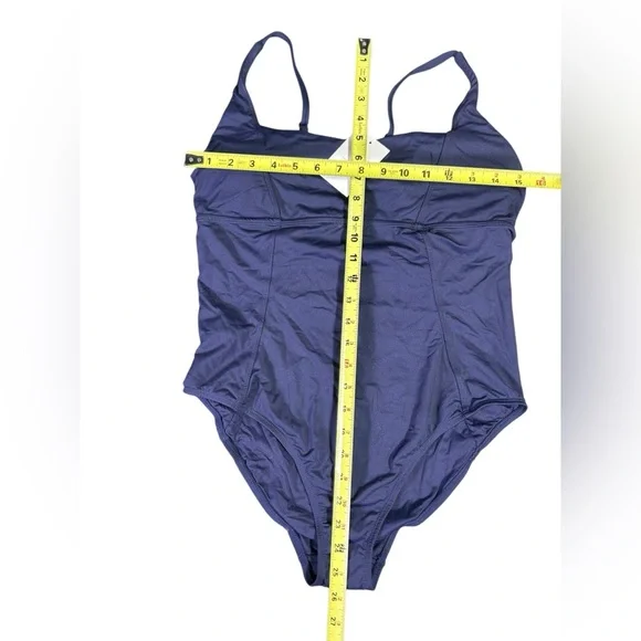 ANDIE SWIM navy blue square neck Havana One Piece XL Swimsuit NWT